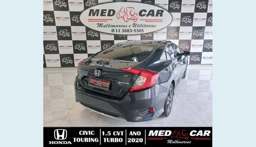 HONDA CIVIC 1.5 16V TURBO TOURING 4P CVT - AZUL - 2020 Foto 6 (Grande)