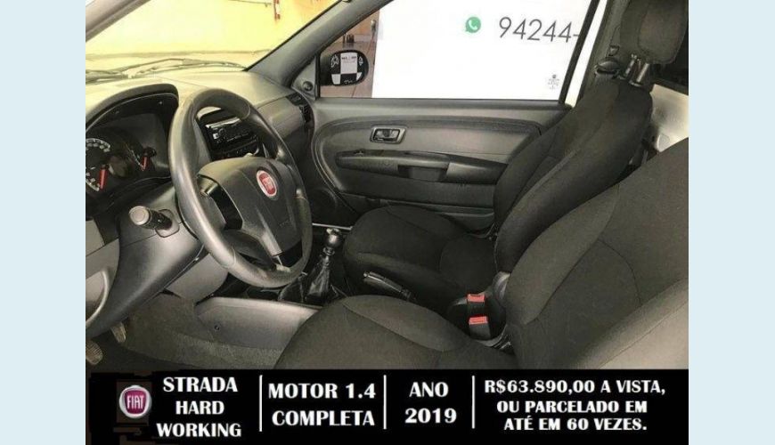 FIAT STRADA 1.4 MPI HARD WORKING CS 8V FLEX 2P MANUAL - BRANCO - 2019 Foto 6 (Grande)