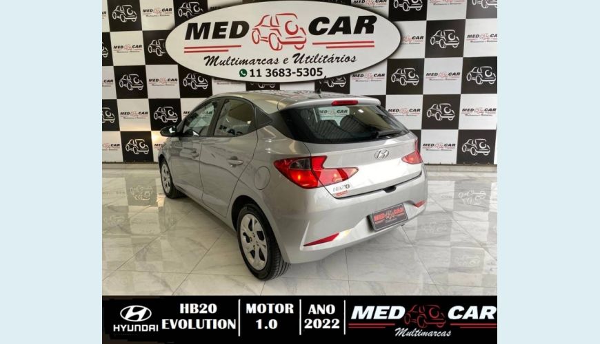 HYUNDAI HB 20 1.0 12V FLEX EVOLUTION MANUAL - PRATA - 2022 Foto 6 (Grande)