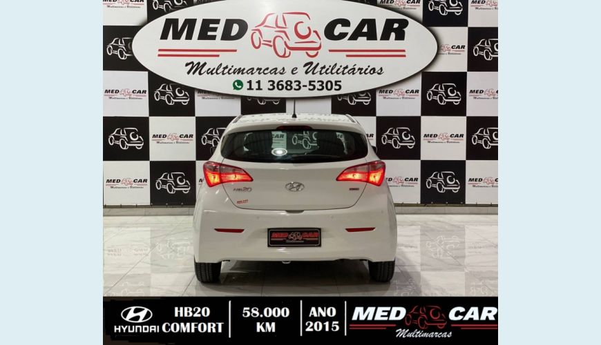 HYUNDAI HB 20 1.0 COMFORT PLUS 12V FLEX 4P MANUAL - BRANCO - 2015 Foto 6 (Grande)