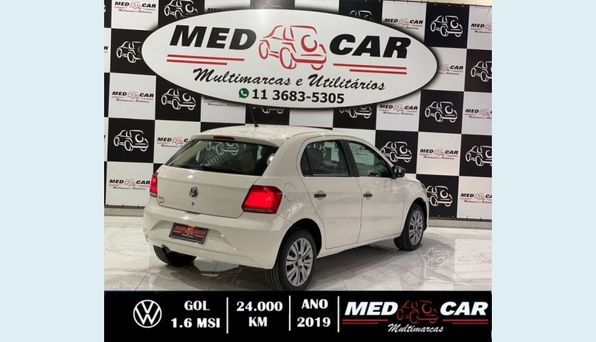 VOLKSWAGEN GOL 1.6 MSI TOTALFLEX 4P MANUAL - BRANCO - 2019 Foto 6 (Grande)