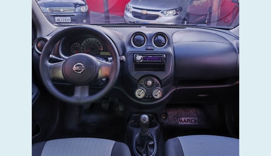 NISSAN MARCH S 1.0 12V FLEX 5P - BRANCO - 2014 Foto 6 (Grande)