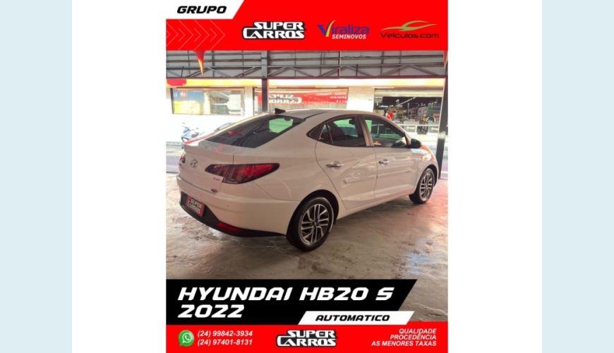 HYUNDAI HB 20S - BRANCO - 2022 Foto 6 (Grande)