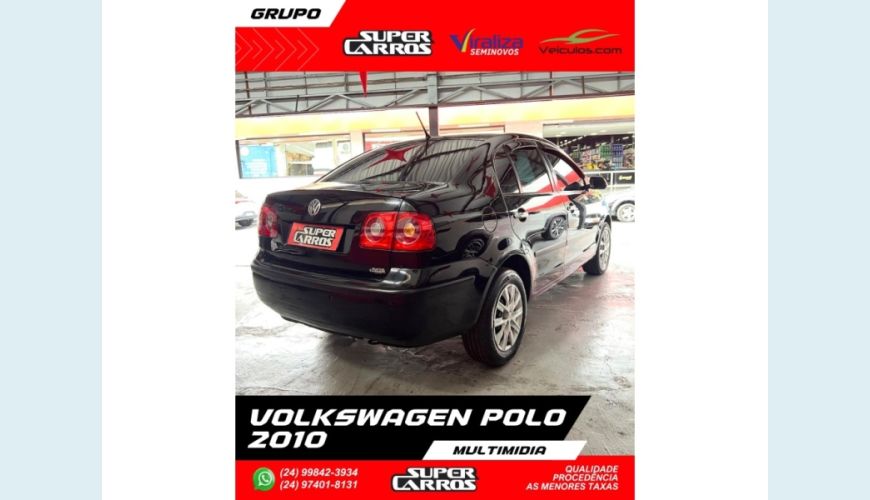 VOLKSWAGEN POLO SEDAN - PRETO - 2010 Foto 6 (Grande)
