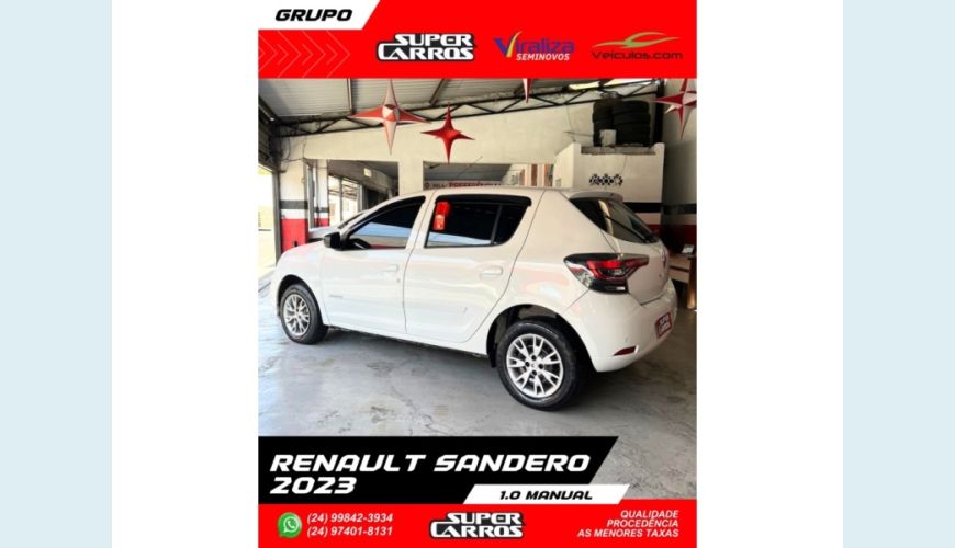 RENAULT SANDERO - BRANCO - 2023 Foto 6 (Grande)