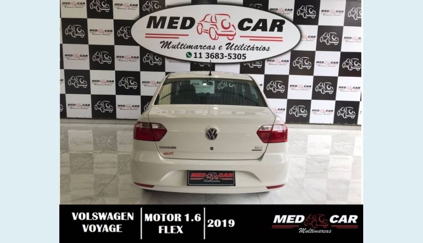 VOLKSWAGEN VOYAGE 1.6 16V MSI TOTALFLEX 4P AUT. - BRANCO - 2019 Foto 7 (Grande)