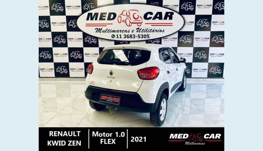 RENAULT KWID 1.0 12V SCE FLEX ZEN MANUAL - BRANCO - 2021 Foto 7 (Grande)