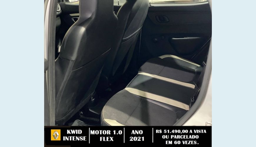 RENAULT KWID 1.0 12V SCE FLEX INTENSE MANUAL - PRATA - 2021 Foto 7 (Grande)
