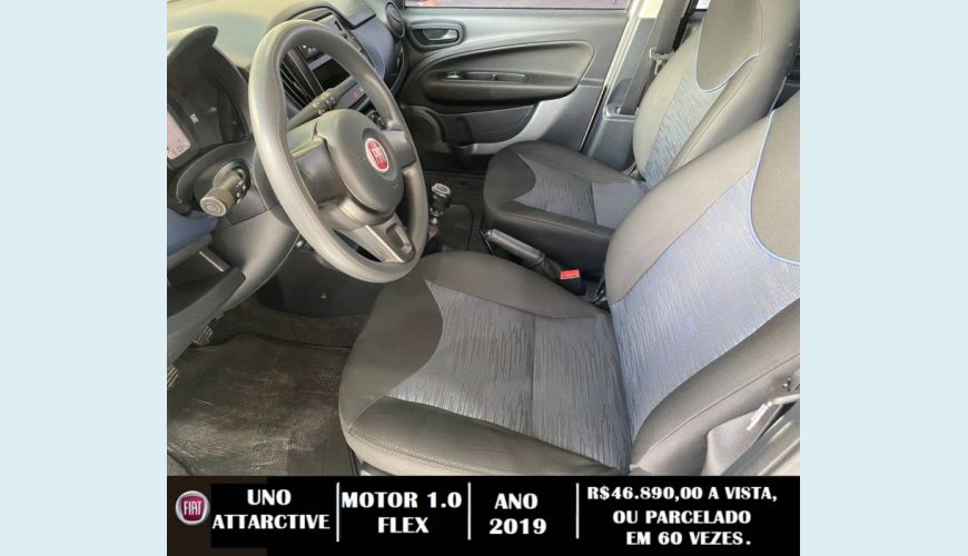 FIAT UNO 1.0 FIRE FLEX ATTRACTIVE MANUAL - BRANCO - 2019 Foto 7 (Grande)