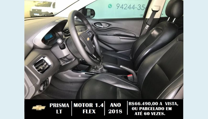 CHEVROLET PRISMA 1.4 MPFI LT 8V FLEX 4P MANUAL - PRETO - 2018 Foto 7 (Grande)