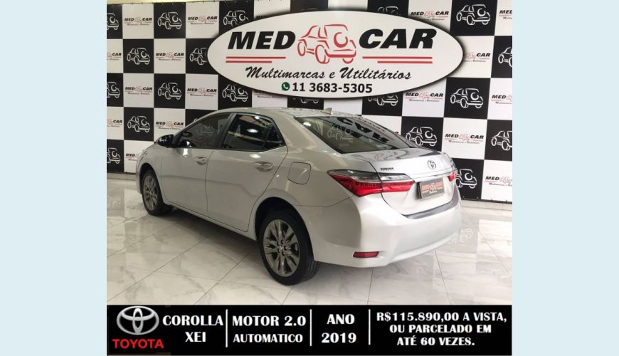 TOYOTA COROLLA 2.0 XEI 16V FLEX 4P AUT. - PRATA - 2019 Foto 7 (Grande)