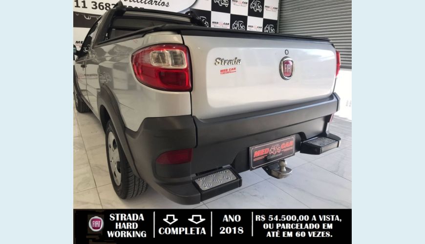 FIAT STRADA 1.4 MPI HARD WORKING CS 8V FLEX 2P MANUAL - PRATA - 2018 Foto 7 (Grande)