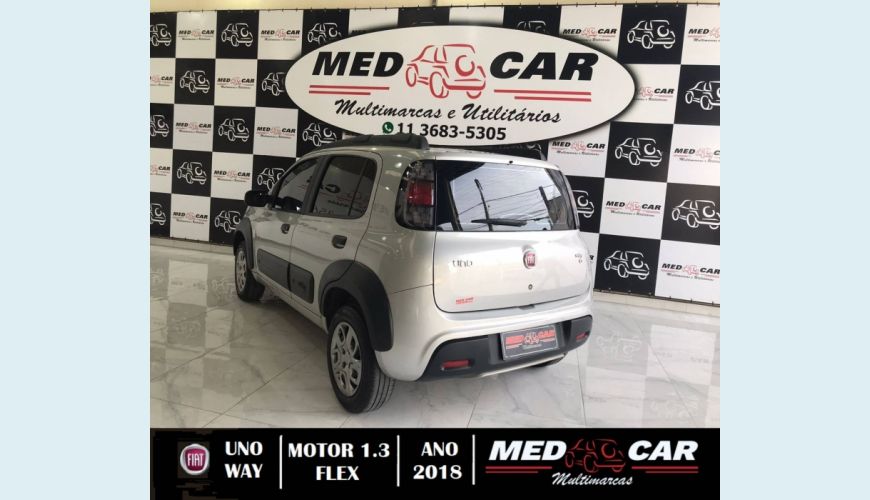 FIAT UNO 1.3 FIREFLY FLEX WAY 4P MANUAL - PRATA - 2018 Foto 7 (Grande)
