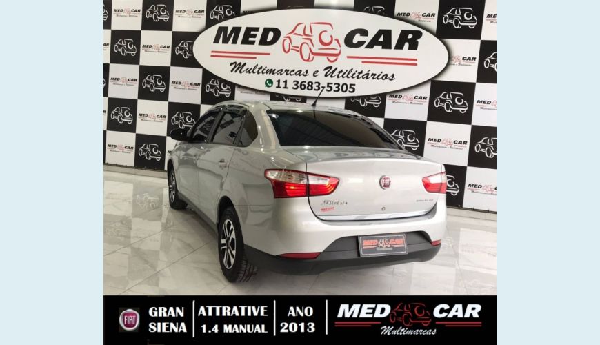 FIAT SIENA 1.4 MPI ATTRACTIVE 8V FLEX 4P MANUAL - PRATA - 2013 Foto 7 (Grande)