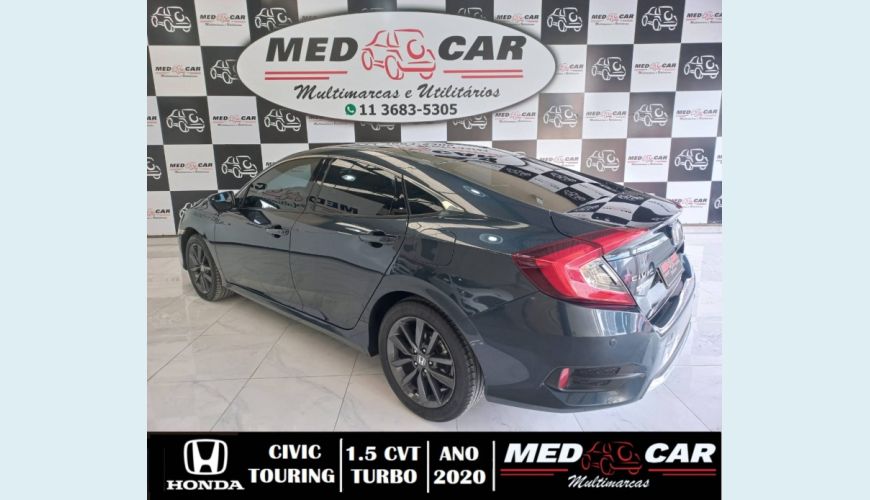 HONDA CIVIC 1.5 16V TURBO TOURING 4P CVT - AZUL - 2020 Foto 7 (Grande)