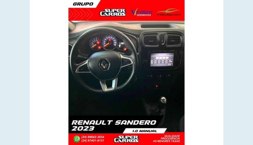 RENAULT SANDERO - BRANCO - 2023 Foto 7 (Grande)