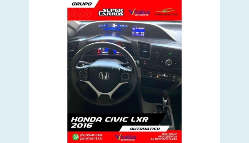 HONDA CIVIC - CINZA - 2016 Foto 7 (Grande)
