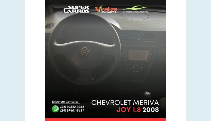CHEVROLET MERIVA FLEX MANUAL 4P - BRANCO - 2008 Foto 7 (Grande)