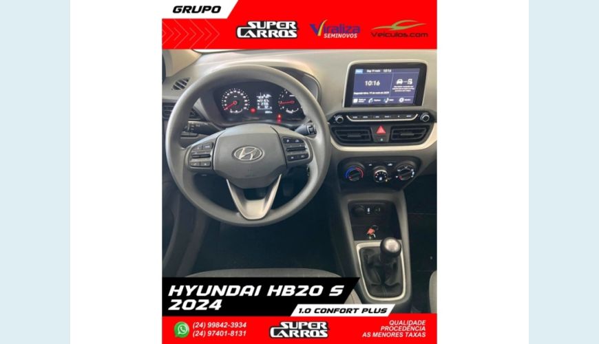 HYUNDAI HYUNDAI HB 20S FLEX MANUAL 4P - BRANCO - 2024 Foto 7 (Grande)