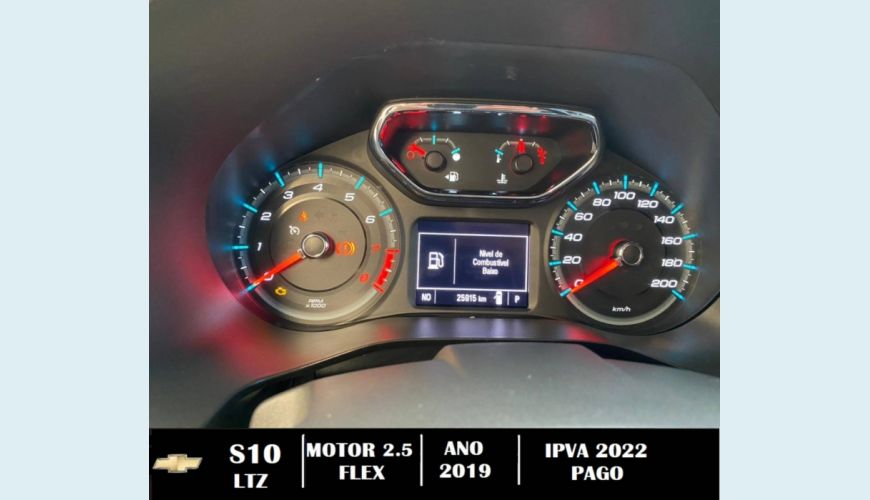 CHEVROLET S-10 2.5 LTZ 4X2 CD 16V FLEX 4P AUT. - BRANCO - 2019 Foto 8 (Grande)