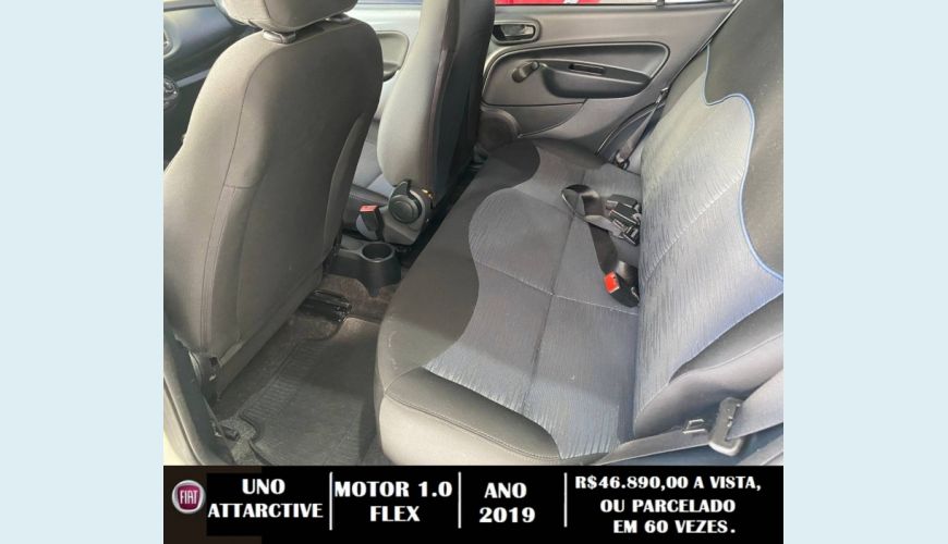 FIAT UNO 1.0 FIRE FLEX ATTRACTIVE MANUAL - BRANCO - 2019 Foto 8 (Grande)