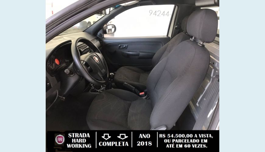 FIAT STRADA 1.4 MPI HARD WORKING CS 8V FLEX 2P MANUAL - PRATA - 2018 Foto 8 (Grande)