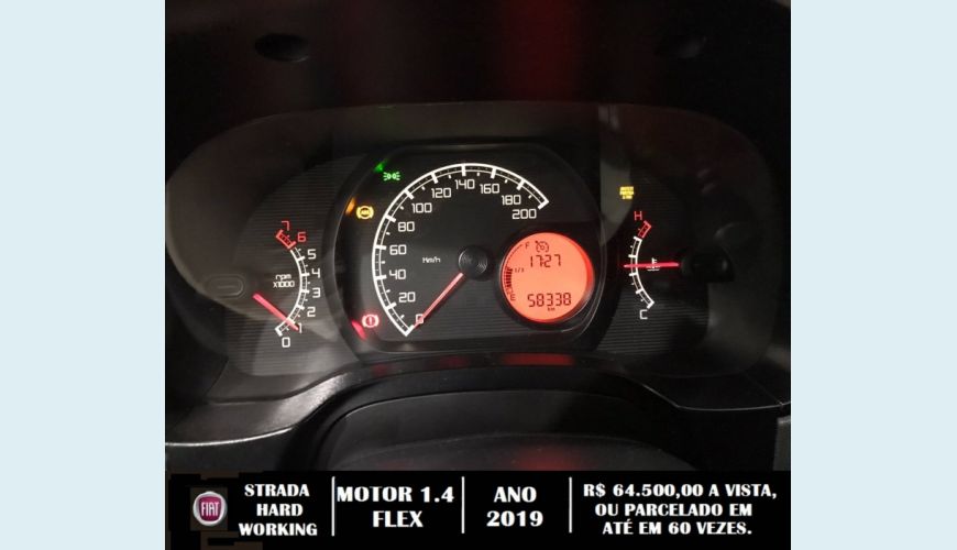 FIAT STRADA 1.4 MPI HARD WORKING CS 8V FLEX 2P MANUAL - BRANCO - 2019 Foto 8 (Grande)