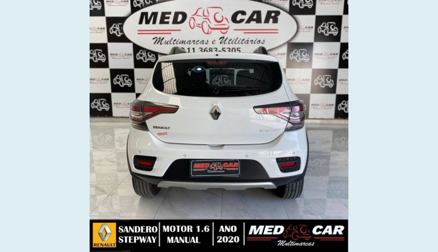 RENAULT SANDERO 1.6 16V SCE FLEX STEPWAY ZEN MANUAL - BRANCO - 2020 Foto 8 (Grande)