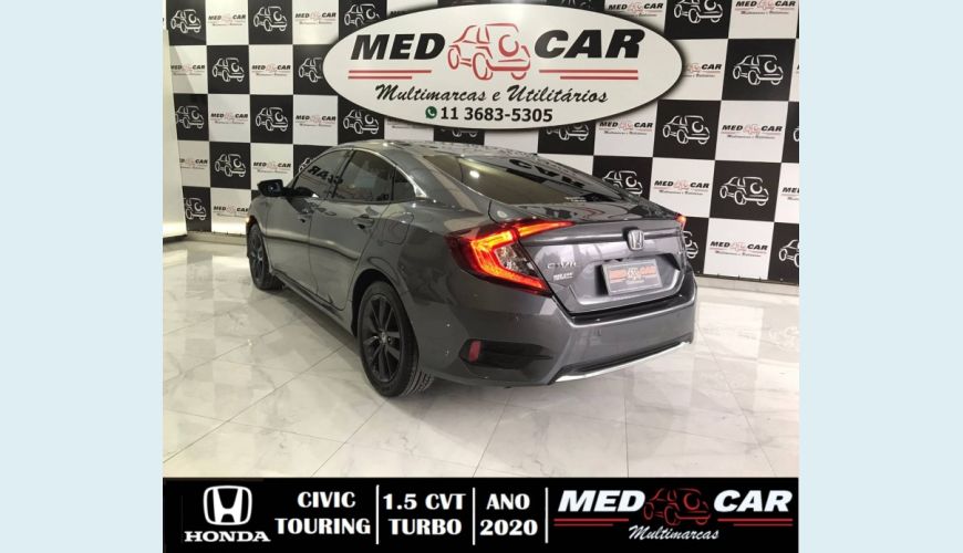 HONDA CIVIC 1.5 16V TURBO TOURING 4P CVT - CINZA - 2020 Foto 8 (Grande)