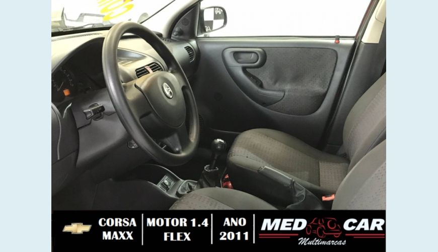 CHEVROLET CORSA 1.4 MPFI MAXX 8V FLEX 4P MANUAL - VERMELHO - 2011 Foto 8 (Grande)