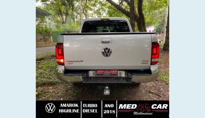 VOLKSWAGEN AMAROK 2.0 HIGHLINE 4X4 CD 16V TURBO INTERCOOLER DIESEL 4P AUT. - PRATA - 2018 Foto 8 (Grande)