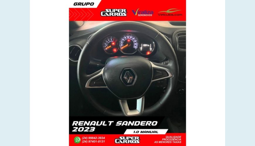 RENAULT SANDERO - BRANCO - 2023 Foto 8 (Grande)