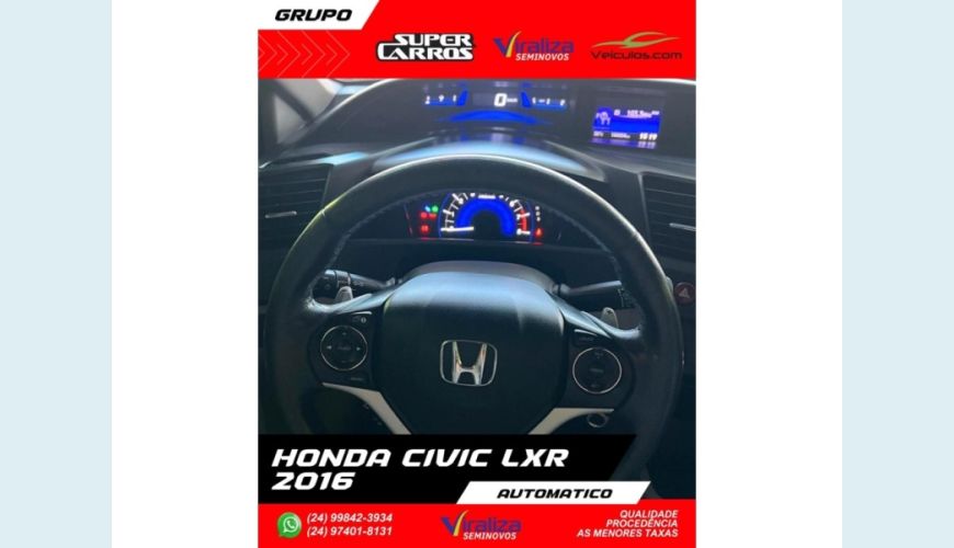 HONDA CIVIC - CINZA - 2016 Foto 8 (Grande)
