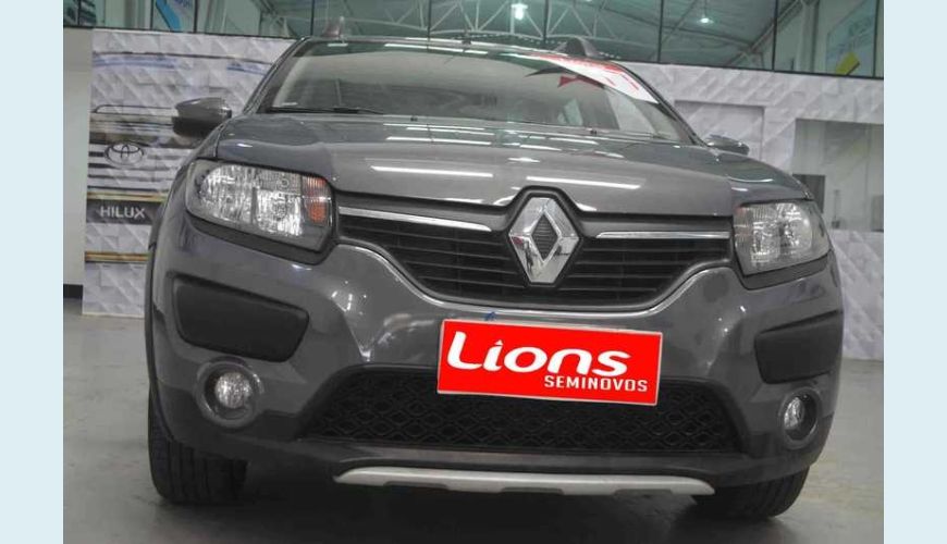 RENAULT SANDERO STEPWAY 1.6 8V FLEX - CINZA - 2017 Foto 8 (Grande)