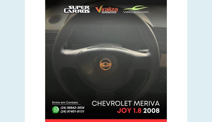 CHEVROLET MERIVA FLEX MANUAL 4P - BRANCO - 2008 Foto 8 (Grande)
