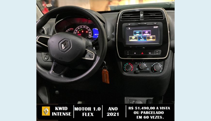 RENAULT KWID 1.0 12V SCE FLEX INTENSE MANUAL - PRATA - 2021 Foto 9 (Grande)