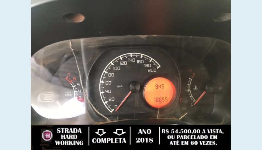 FIAT STRADA 1.4 MPI HARD WORKING CS 8V FLEX 2P MANUAL - PRATA - 2018 Foto 9 (Grande)