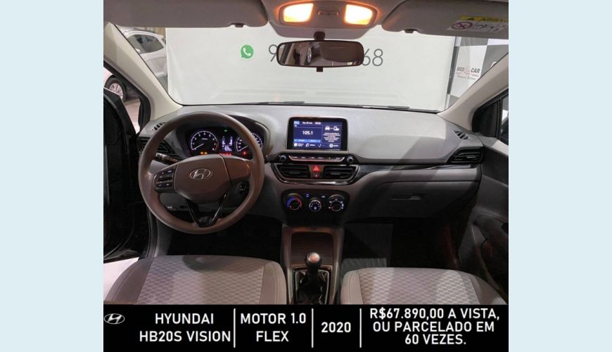 HYUNDAI HB 20S 1.0 12V FLEX VISION MANUAL - PRETO - 2020 Foto 9 (Grande)