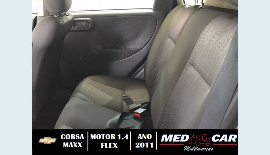 CHEVROLET CORSA 1.4 MPFI MAXX 8V FLEX 4P MANUAL - VERMELHO - 2011 Foto 9 (Grande)