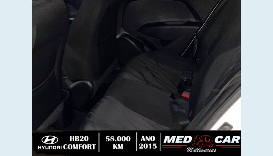 HYUNDAI HB 20 1.0 COMFORT PLUS 12V FLEX 4P MANUAL - BRANCO - 2015 Foto 9 (Grande)