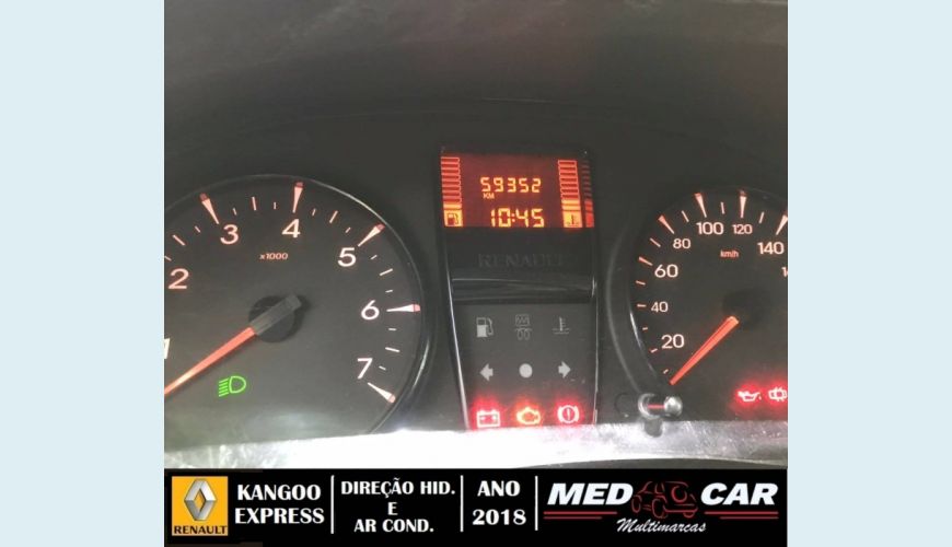 RENAULT KANGOO 1.6 EXPRESS 16V FLEX 3P MANUAL - BRANCO - 2018 Foto 9 (Grande)