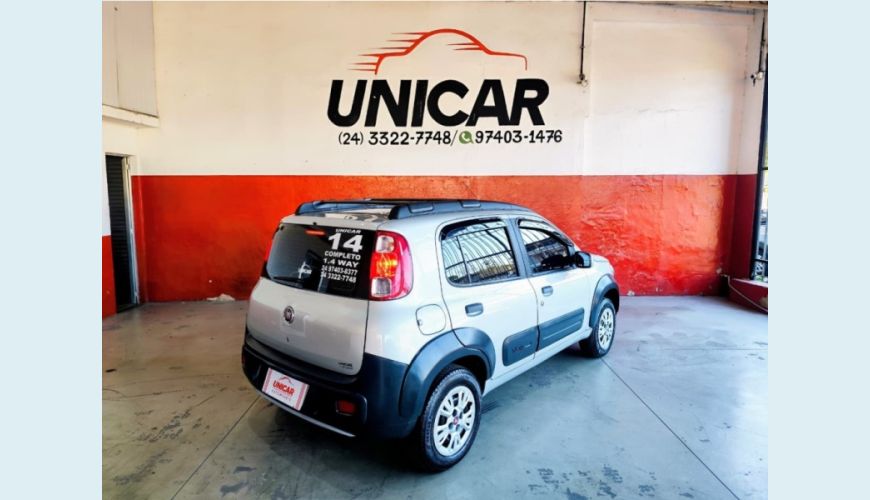 FIAT UNO FLEX MANUAL 4P - PRATA - 2014 Foto 9 (Grande)