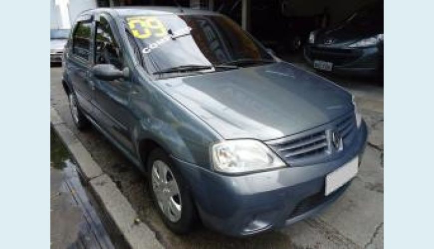 RENAULT LOGAN 1.6 EXPRESSION 8V HI-FLEX 4P - CINZA - 2009 Foto 1 (Grande)