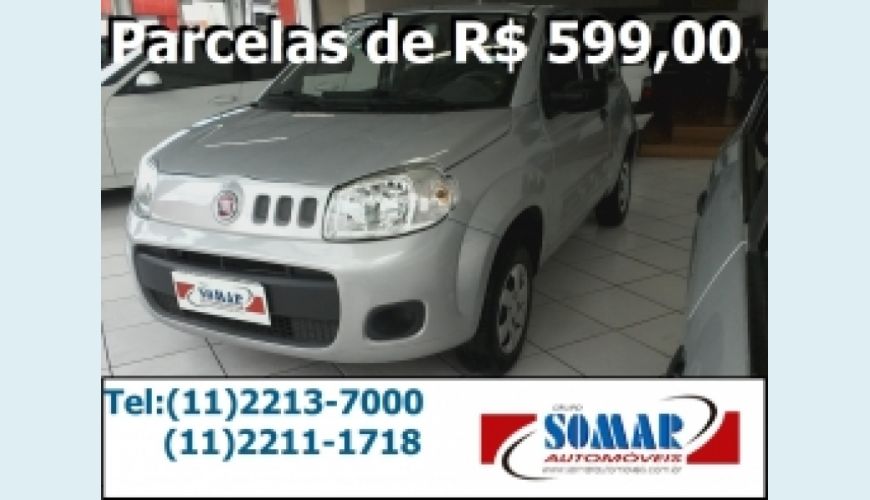 FIAT UNO 1.0 EVO VIVACE 8V FLEX 2P - PRATA - 2014 Foto 1 (Grande)
