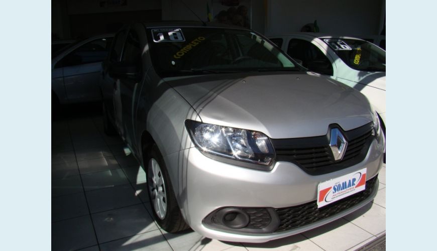 RENAULT SANDERO 1.0 12V SCE FLEX AUTHENTIQUE - PRATA - 2018 Foto 1 (Grande)