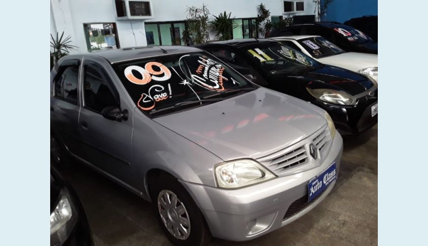 RENAULT LOGAN 1.0 EXPRESSION 16V FLEX 4P - PRATA - 2009 Foto 1 (Grande)