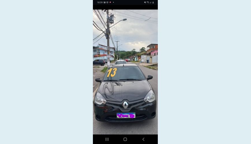 RENAULT CLIO 1.0 AUTHENTIQUE 16V FLEX 4P - PRETO - 2013 Foto 1 (Grande)