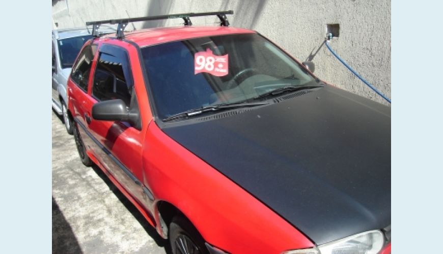 VOLKSWAGEN GOL 1000 MI 16V/ OURO 2P - VERMELHO - 1998 Foto 1 (Grande)