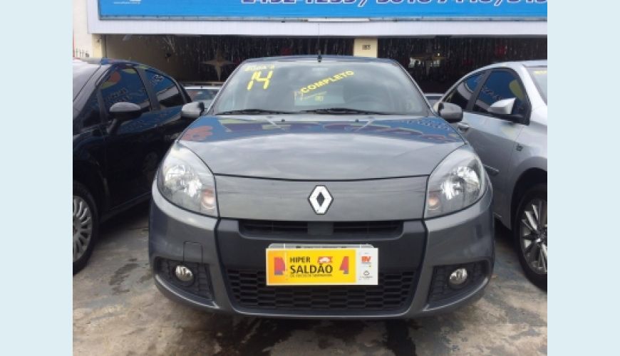 RENAULT SANDERO EXPRESSION HI-FLEX 1.0 16V 5P - CINZA - 2014 Foto 1 (Grande)