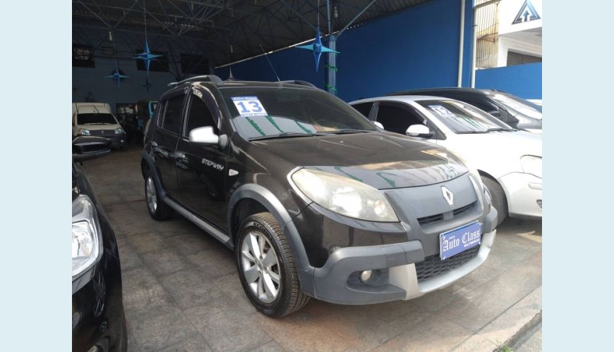 RENAULT SANDERO 1.6 STEPWAY 16V FLEX 4P AUT. - PRETO - 2013 Foto 2 (Grande)